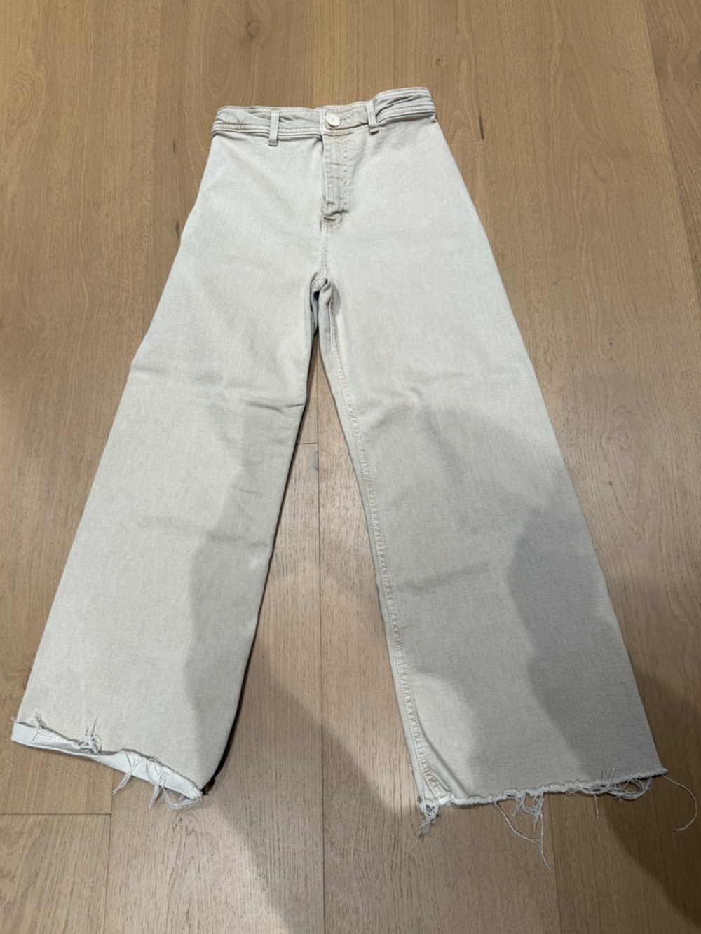 Zara Marine straight Wide Leg cream Women’s Jeans